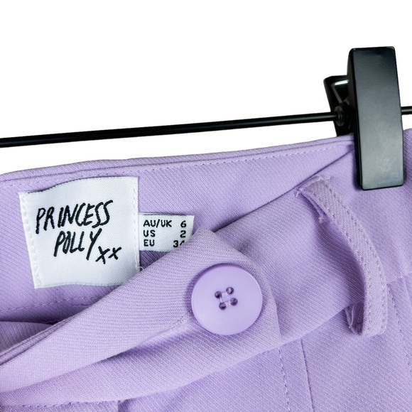 Princess Polly Huxley Two Piece Crop Top Trouser Set in Lilac - Picture 14 of 16